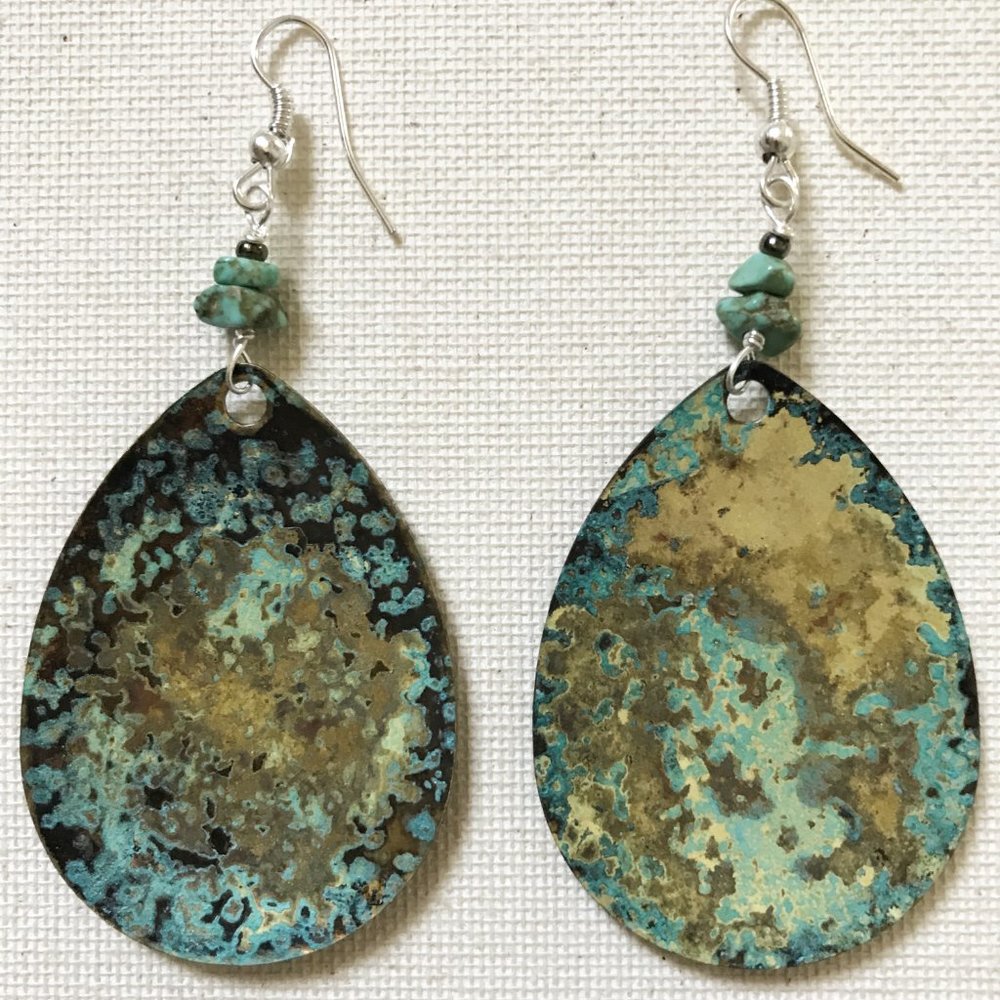 Lure Turquoise Gemstone Earrings Ocean Sea Mermaid Summer Fishing Beach Sailing - Picture 4 of 5
